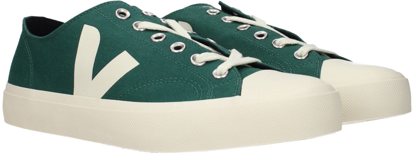 Veja Green Fabric Low Top Sneakers