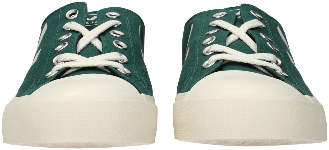 Veja Green Fabric Low Top Sneakers