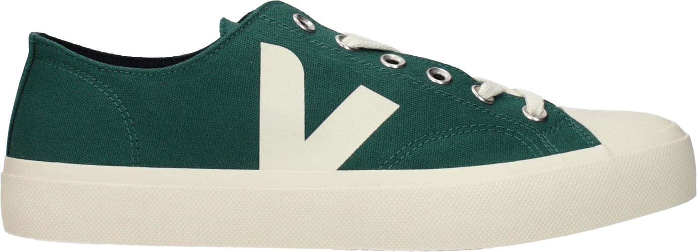 Veja Green Fabric Low Top Sneakers