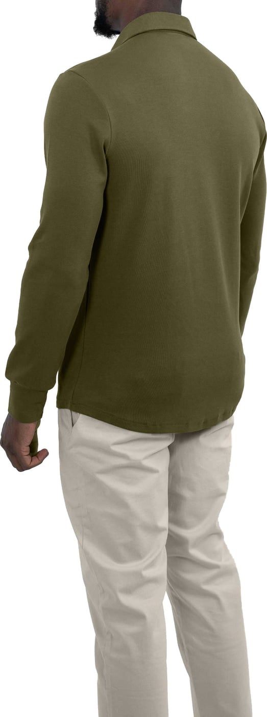 Strijkvrij Poloshirt - Olijfgroen