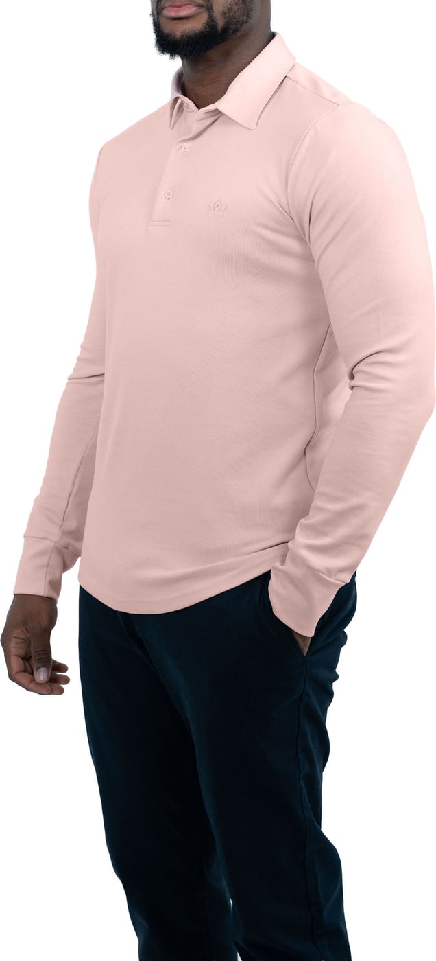 Strijkvrij Poloshirt - Roze