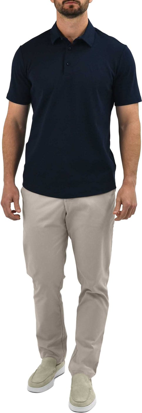 Strijkvrij Poloshirt - Navy