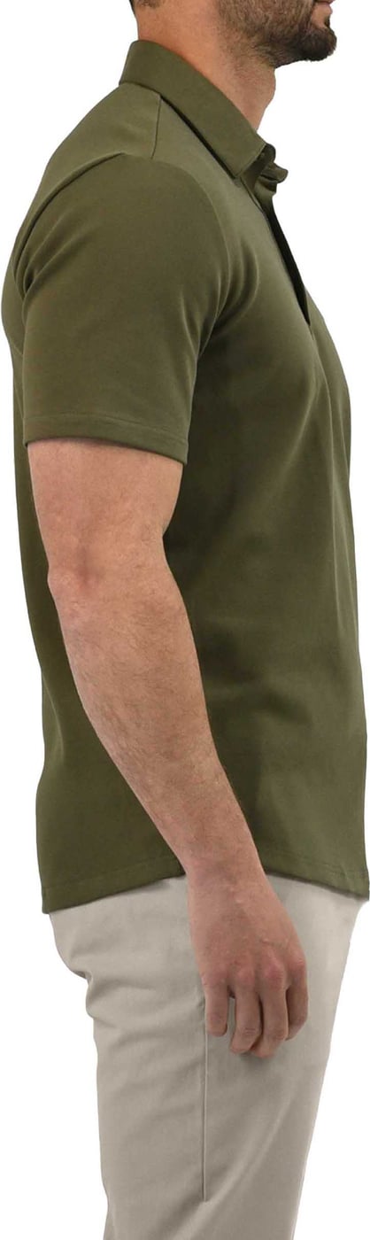 Strijkvrij Poloshirt - Olijfgroen