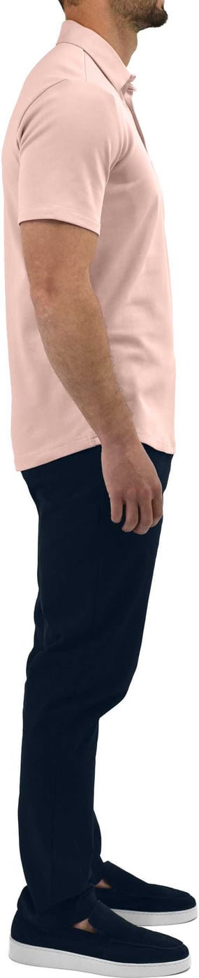 Strijkvrij Poloshirt - Roze