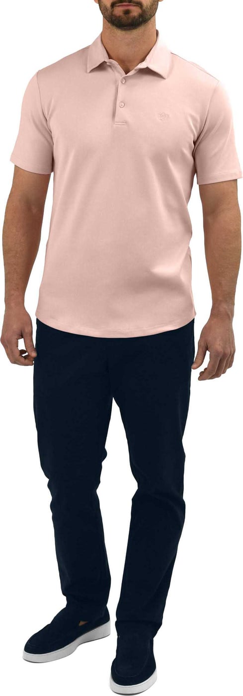 Strijkvrij Poloshirt - Roze