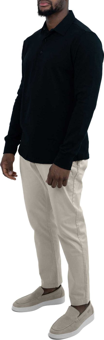 Strijkvrij Poloshirt - Zwart