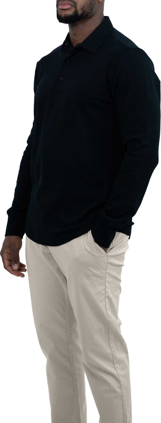 Strijkvrij Poloshirt - Zwart