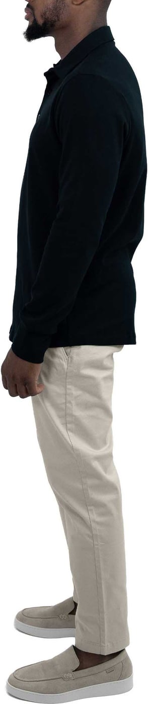 Strijkvrij Poloshirt - Zwart