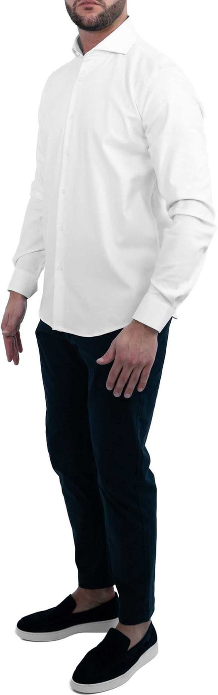 Kreukvrij Overhemd - Wit Bamboe