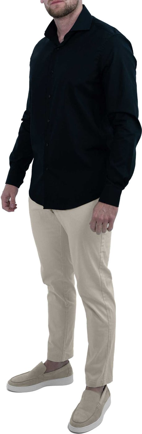 Strijkvrij Overhemd - Zwart