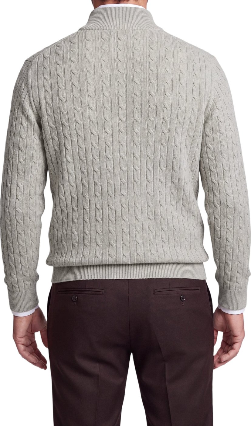 Half Zip - Cashmere Blend - Grijsbeige