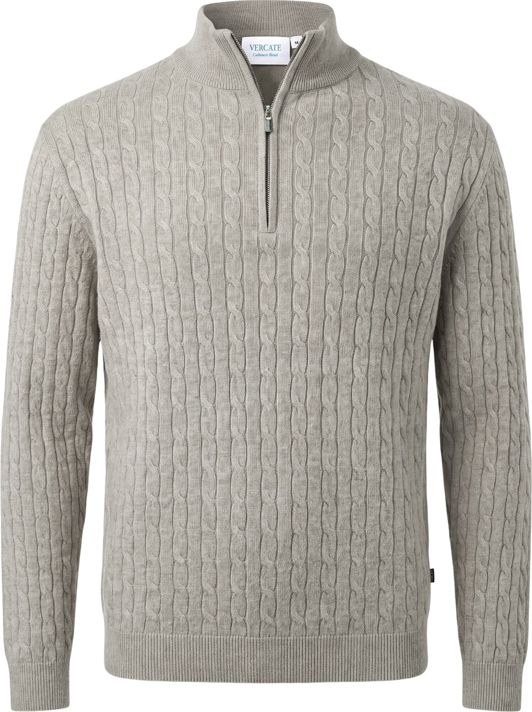 Half Zip - Cashmere Blend - Grijsbeige