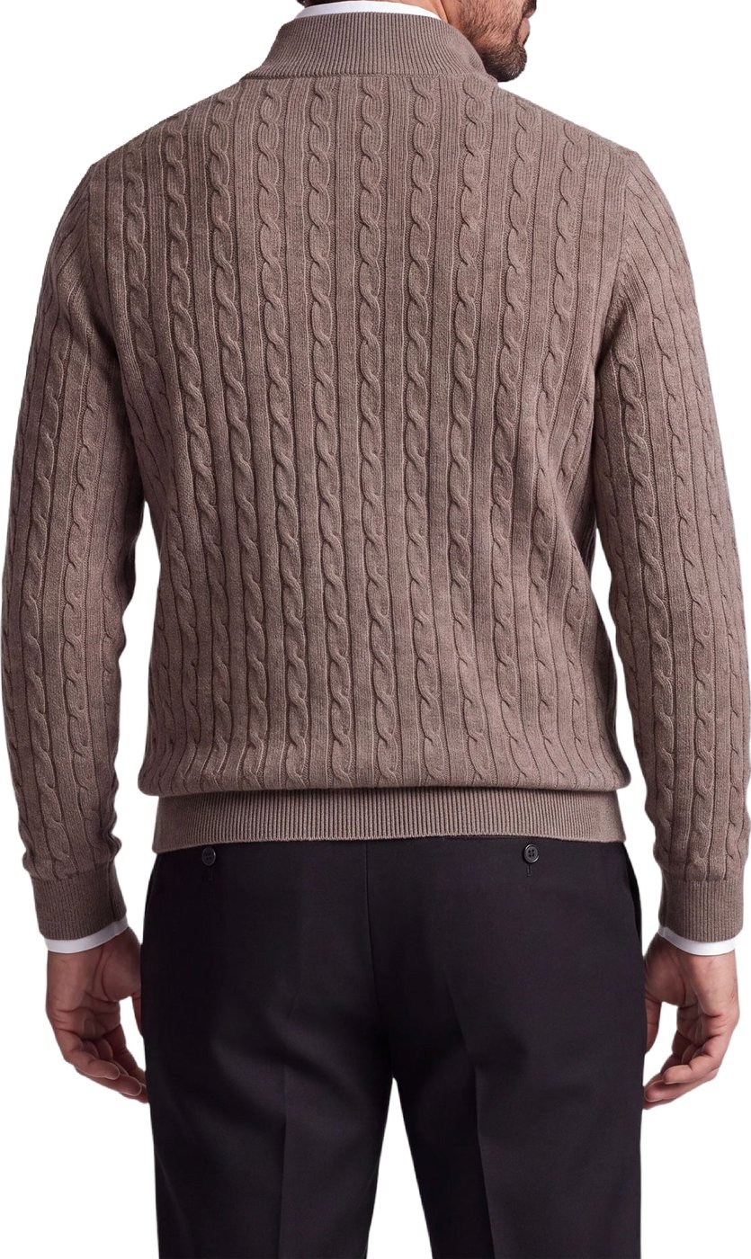 Half Zip - Cashmere Blend - Taupe
