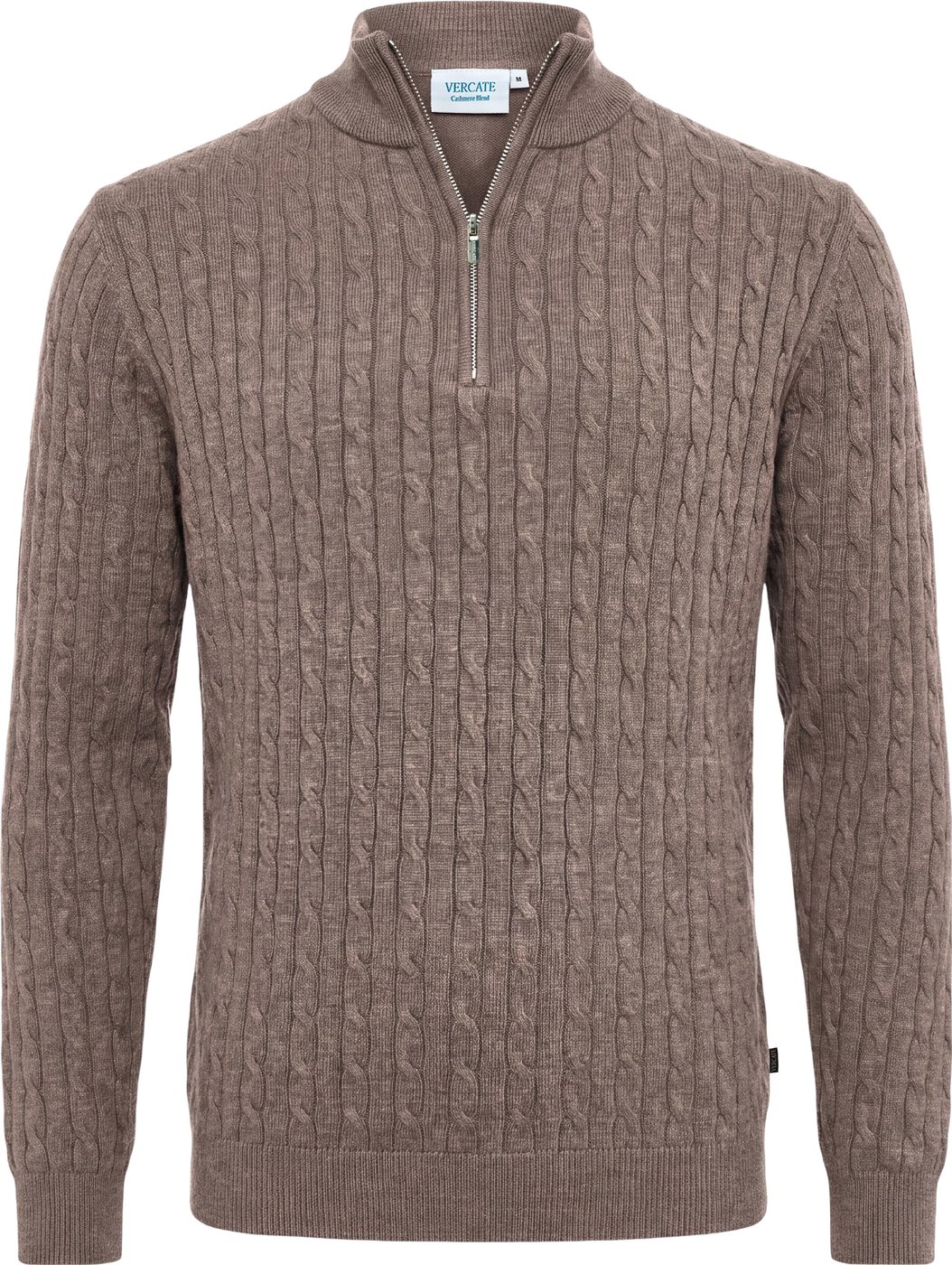 Half Zip - Cashmere Blend - Taupe