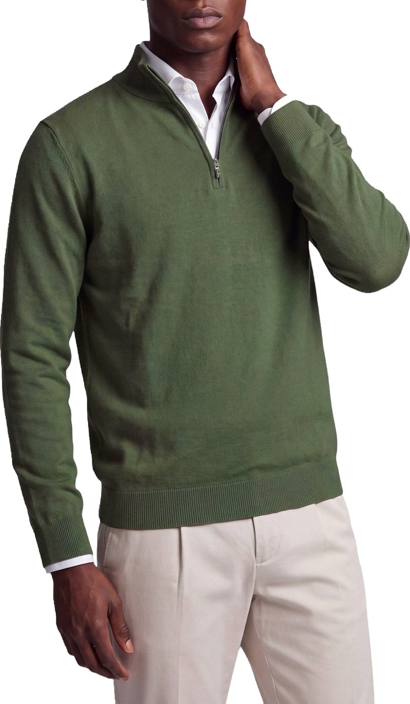 Half Zip - Cashmere Blend - Groen