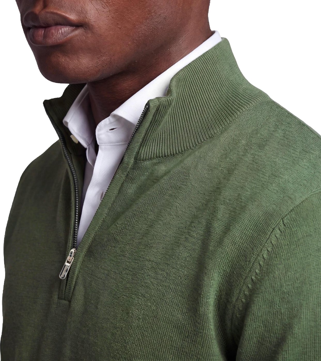 Half Zip - Cashmere Blend - Groen