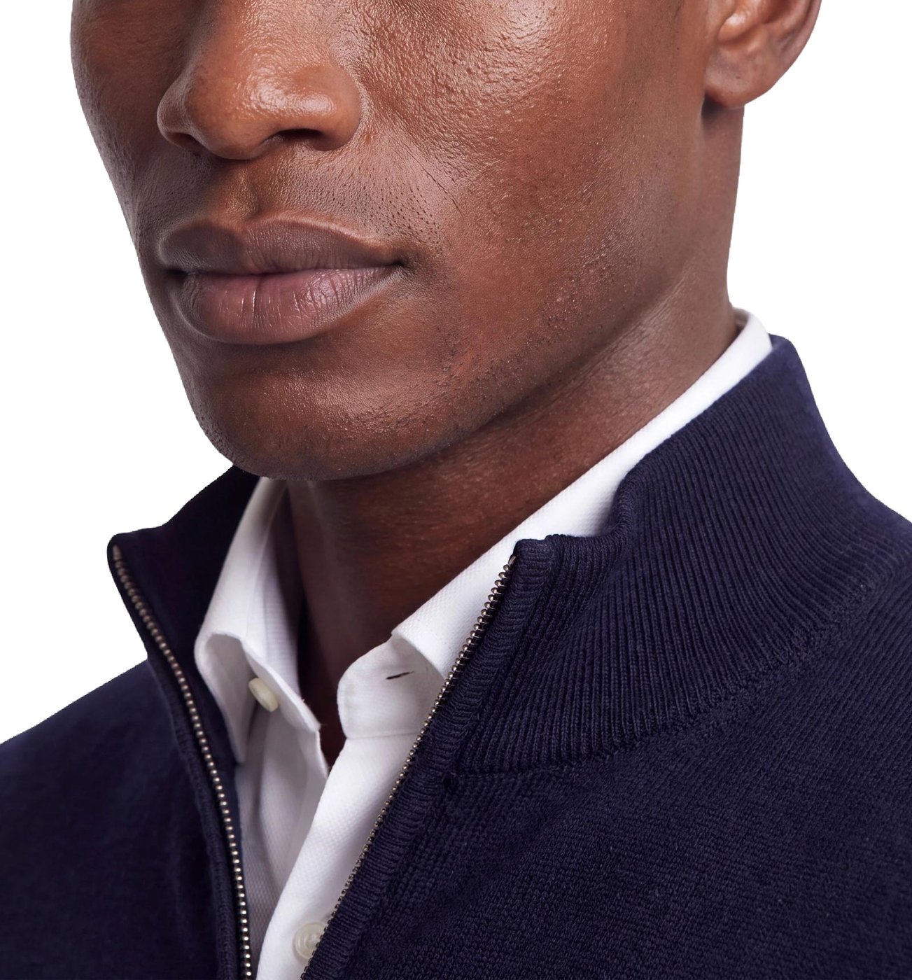Half Zip - Cashmere Blend - Navy