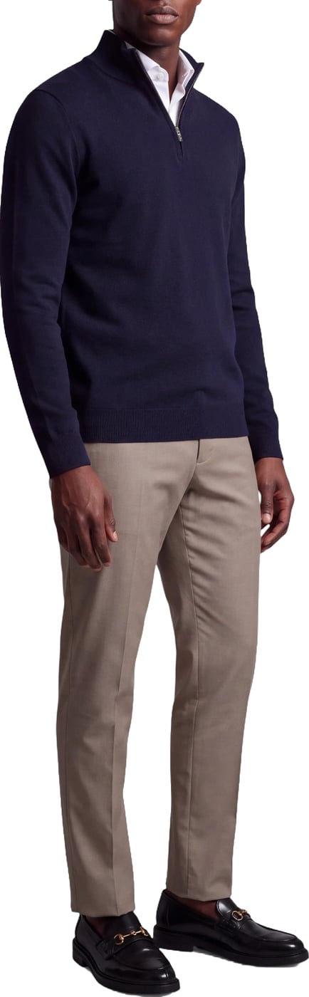 Half Zip - Cashmere Blend - Navy