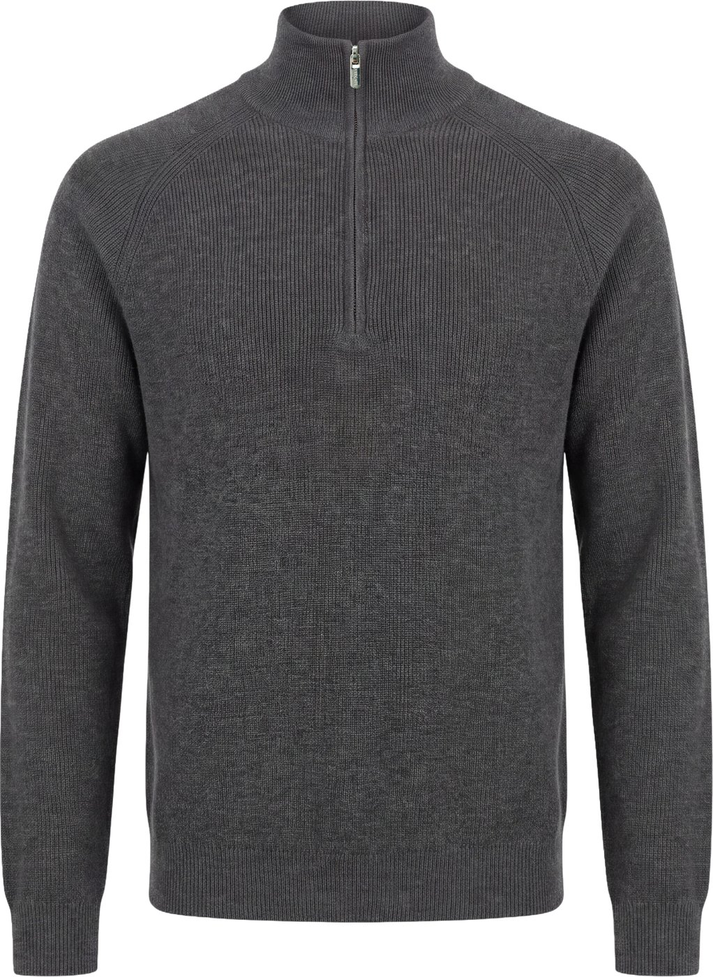 Half Zip - Cashmere Blend - Donkergrijs