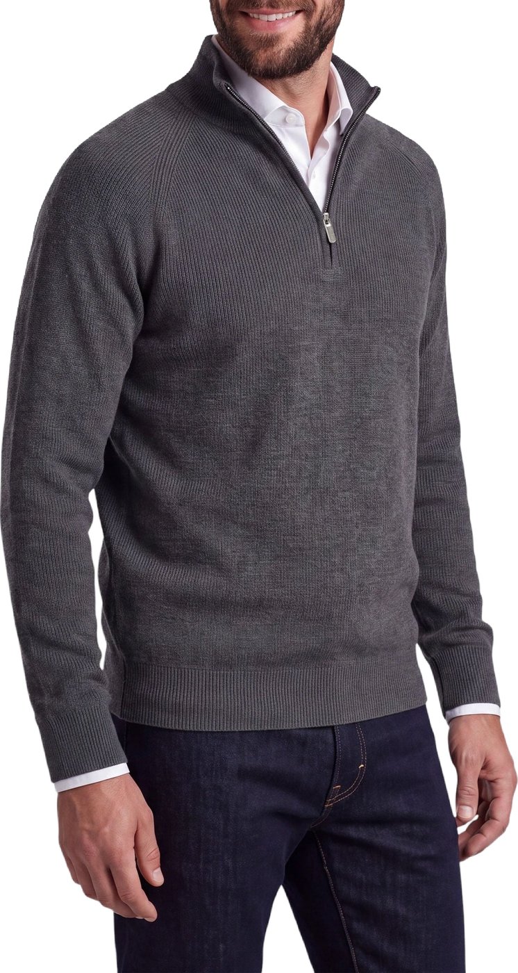 Half Zip - Cashmere Blend - Donkergrijs