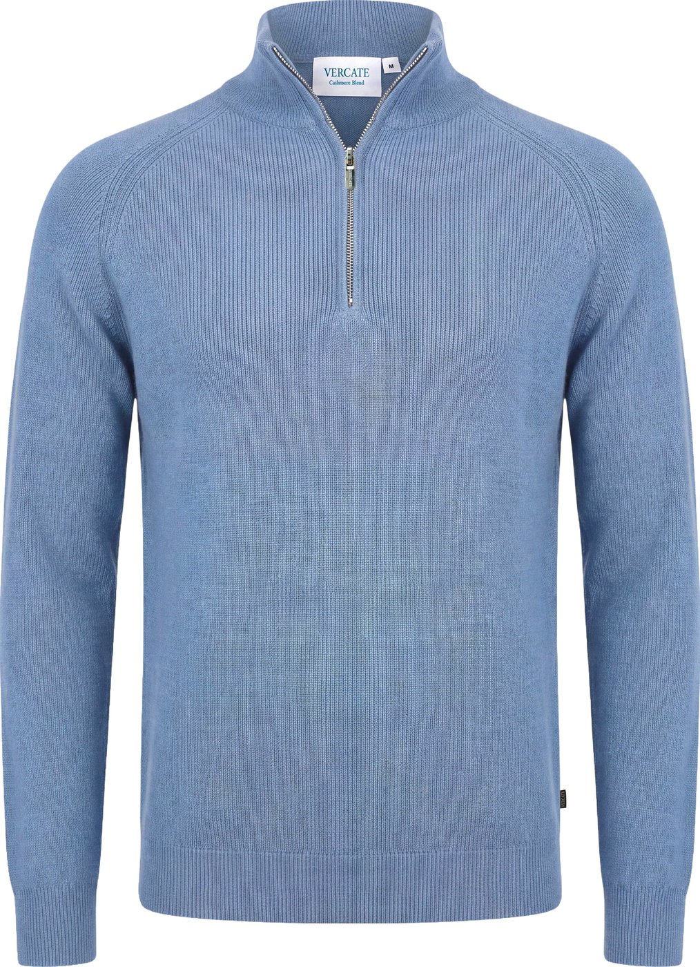 Half Zip - Cashmere Blend - Lichtblauw