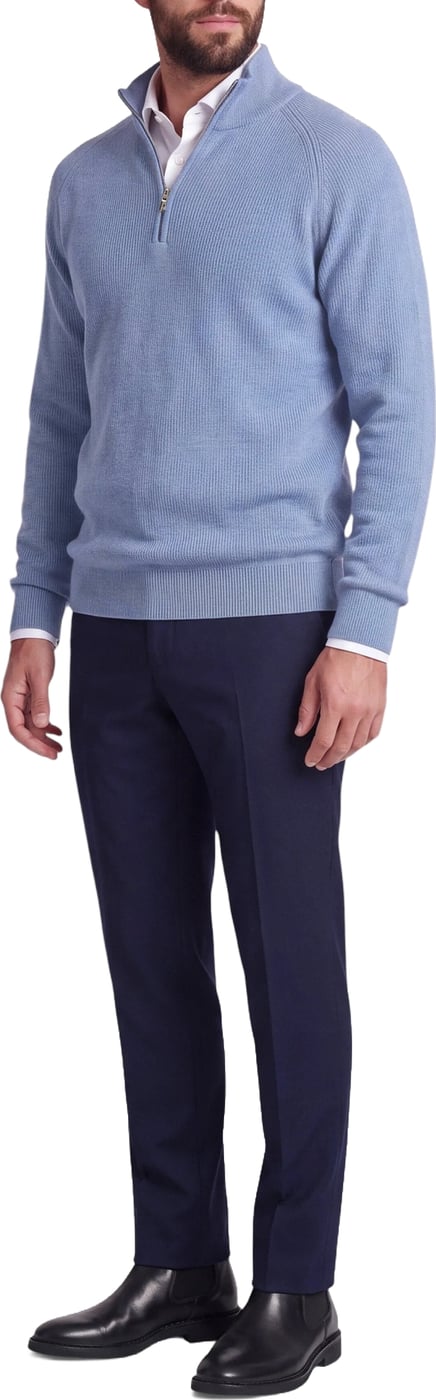 Half Zip - Cashmere Blend - Lichtblauw