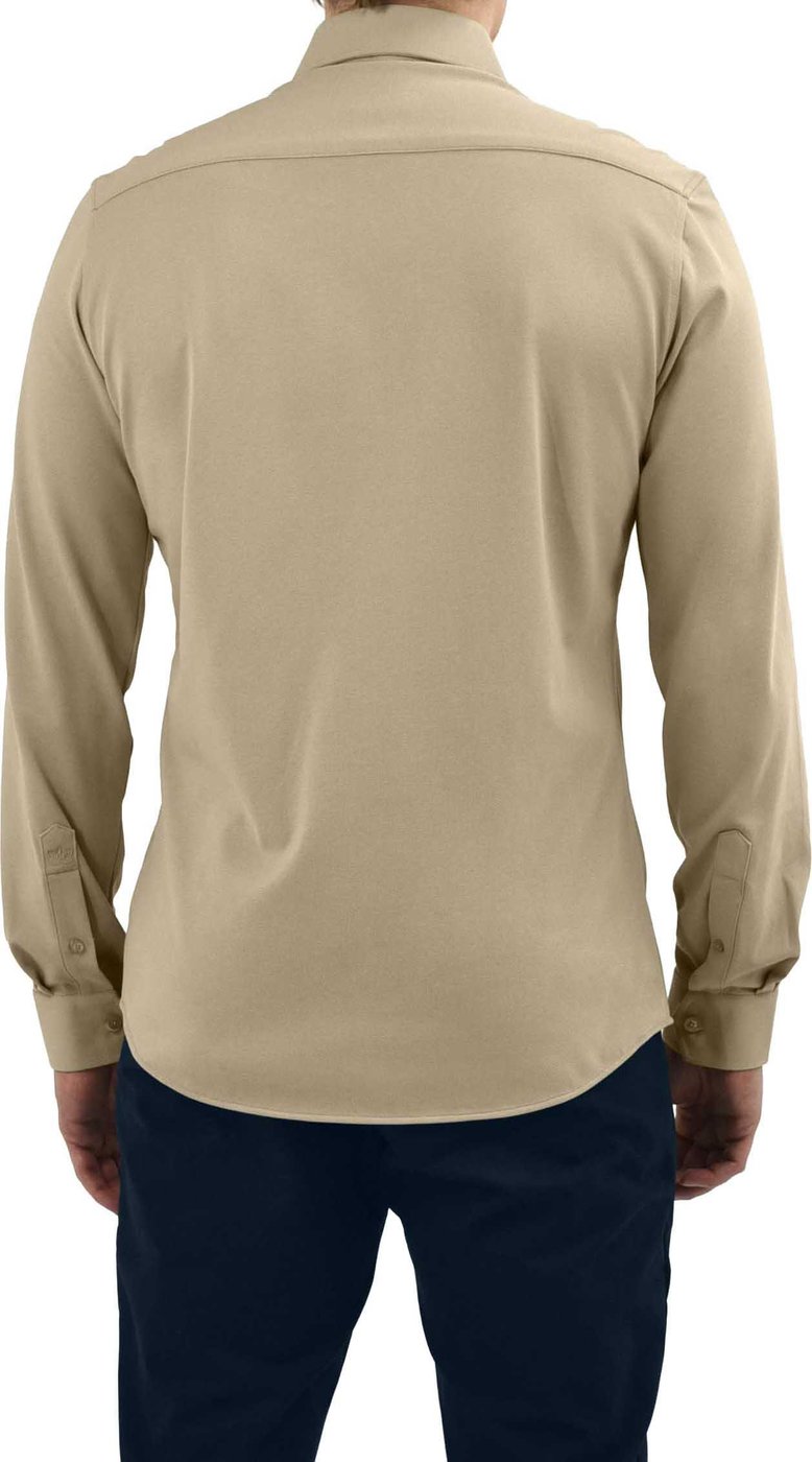 Strijkvrij Overhemd - Japanese Knitted - Beige