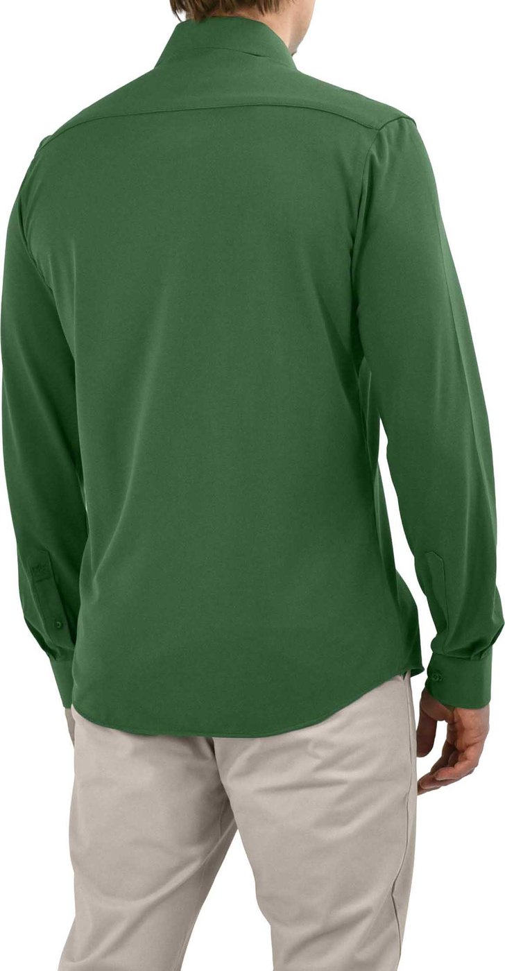 Strijkvrij Overhemd - Japanese Knitted - Groen