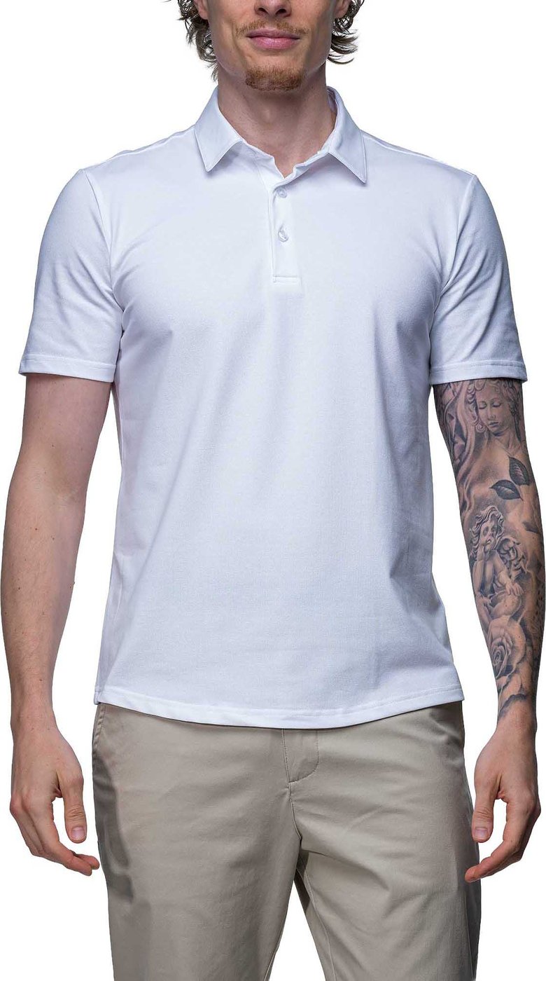 Strijkvrij Poloshirt - Japanese Knitted - Wit