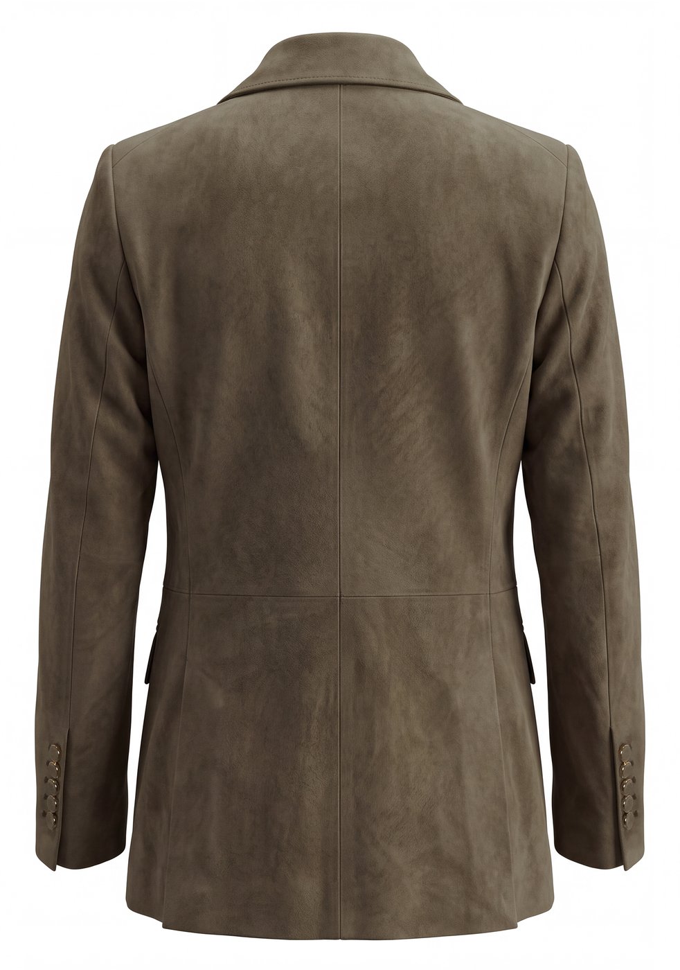 Double-breasted jacket in suede leather