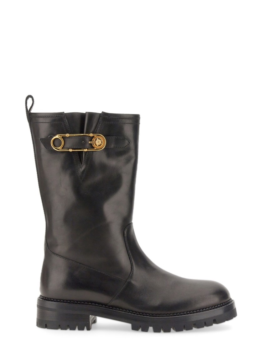 Mid-Calf Boots With Polished Finish