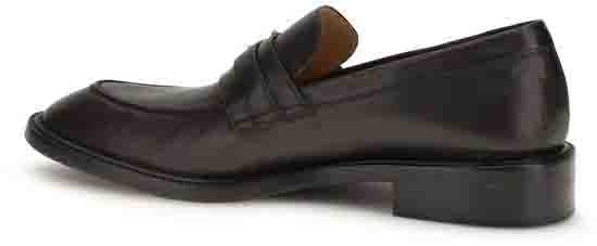 Versace Black Calf Leather Bos Taurus Slip-On Loafers