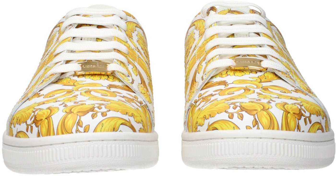 Versace White Leather Sneakers