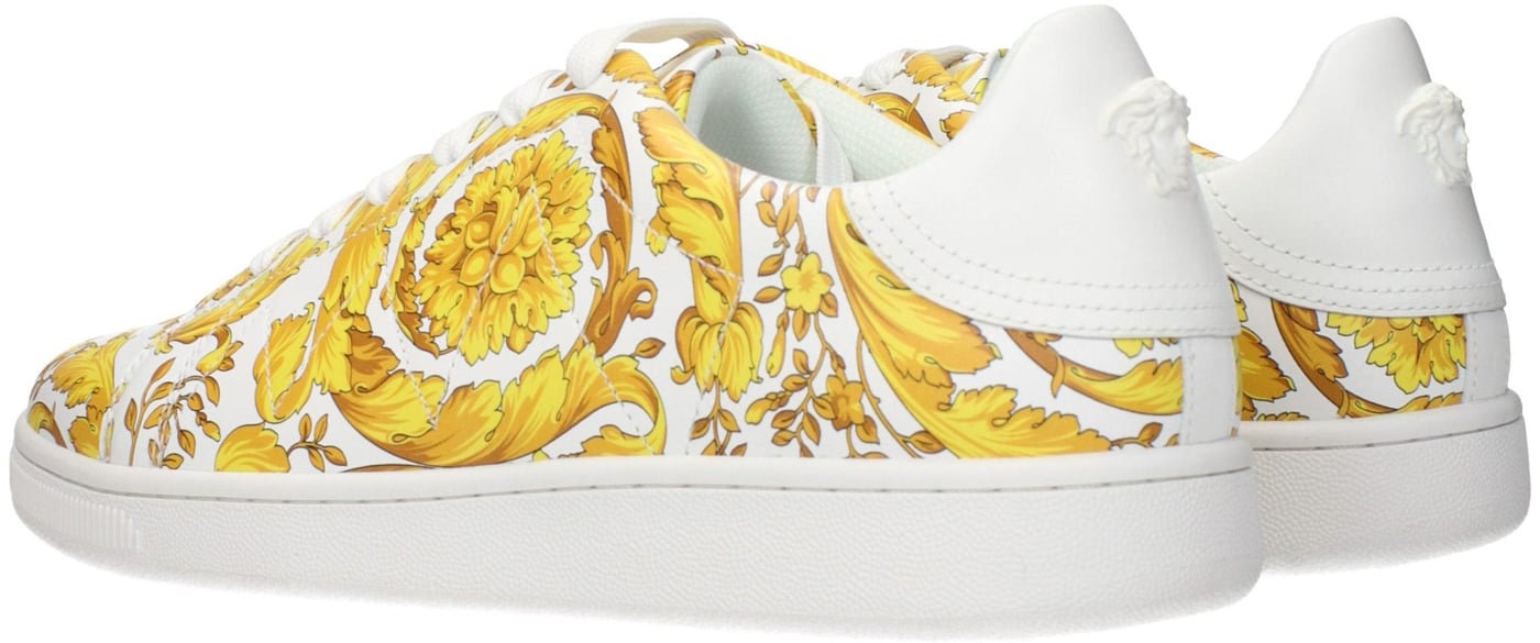 Versace White Leather Sneakers