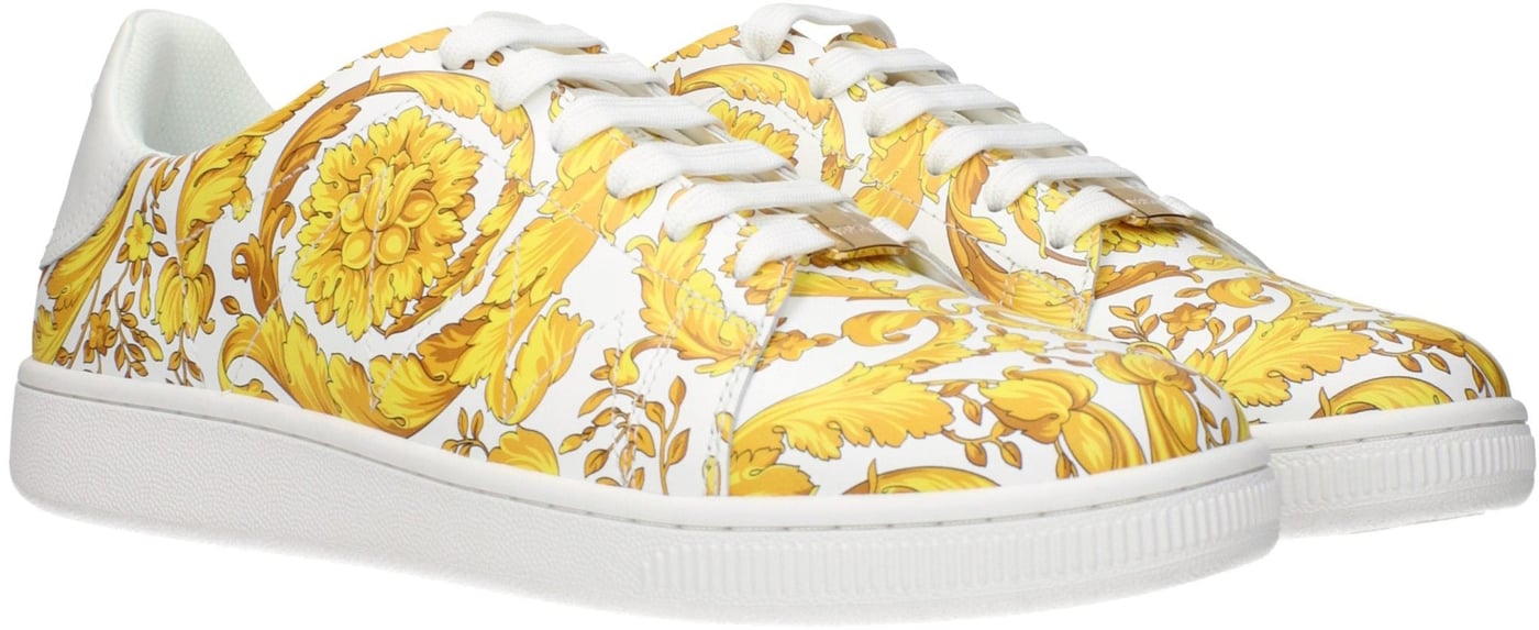 Versace White Leather Sneakers