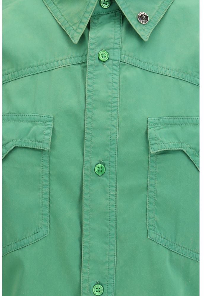 Versace Bicolor Cotton Shortsleeve Shirt
