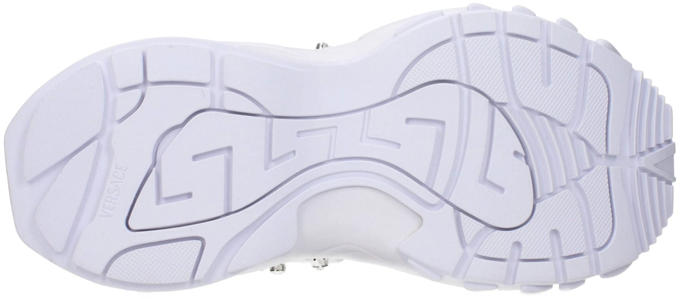 Versace White Fabric Sneakers