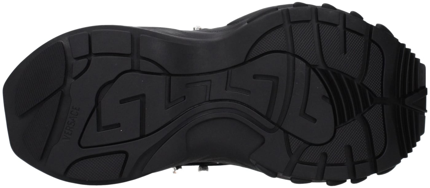 Versace Black Fabric Chunky Sneakers