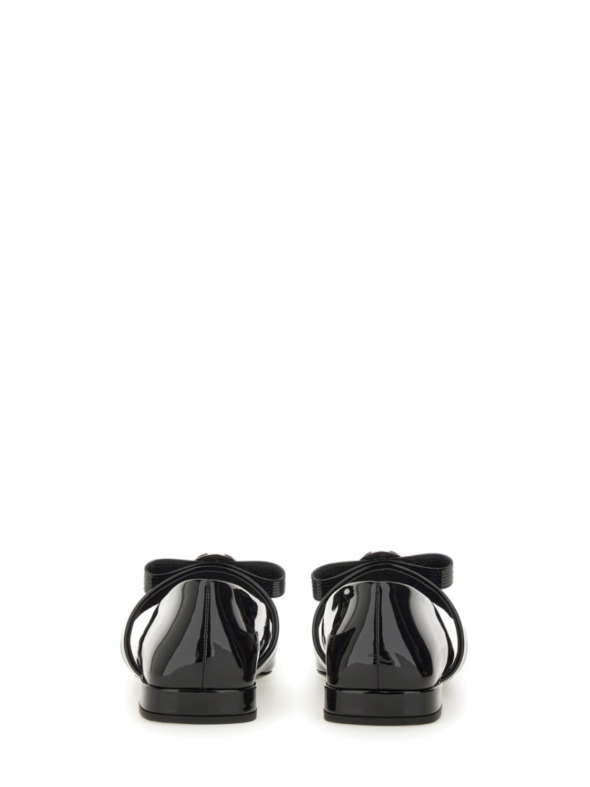 Patent Leather Ballerina "Gianni Ribbon"
