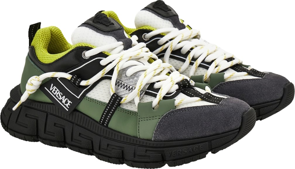 Versace Urban Hike Sneaker In Suede Green