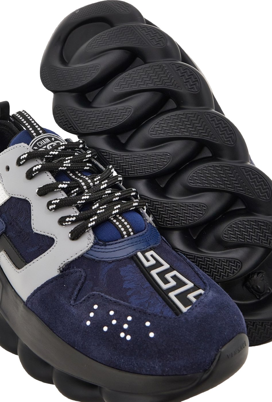Versace Chain Reaction V2 Men's Sneakers Navy Grey Black