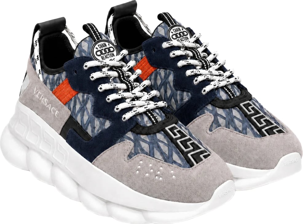 Versace Chain Reaction V2 Men's Sneakers Blue Red