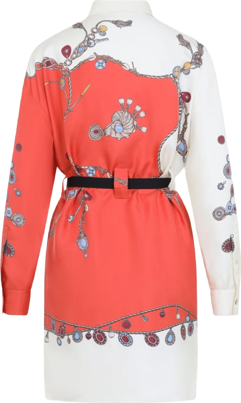 Versace Twill Silk Stolen Jewels Dress