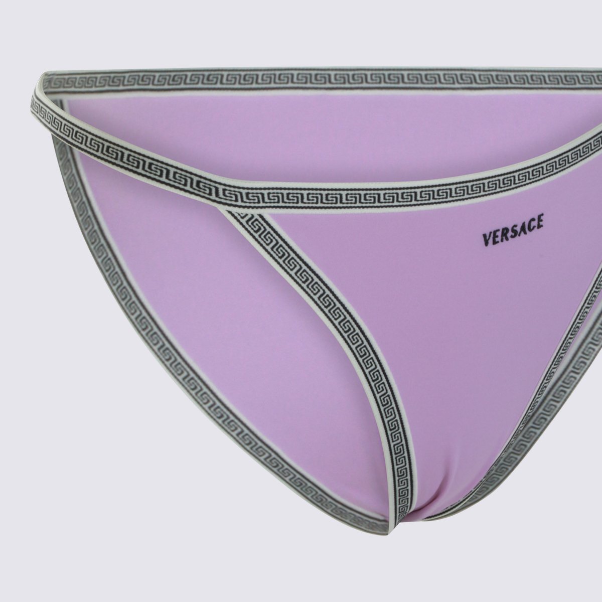 Pink Synthetic Minimalist Bikini Bottom