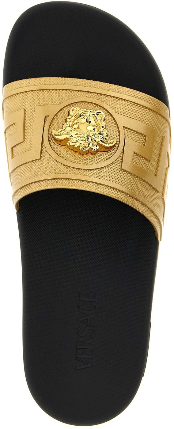 Versace Gold Glass Slides