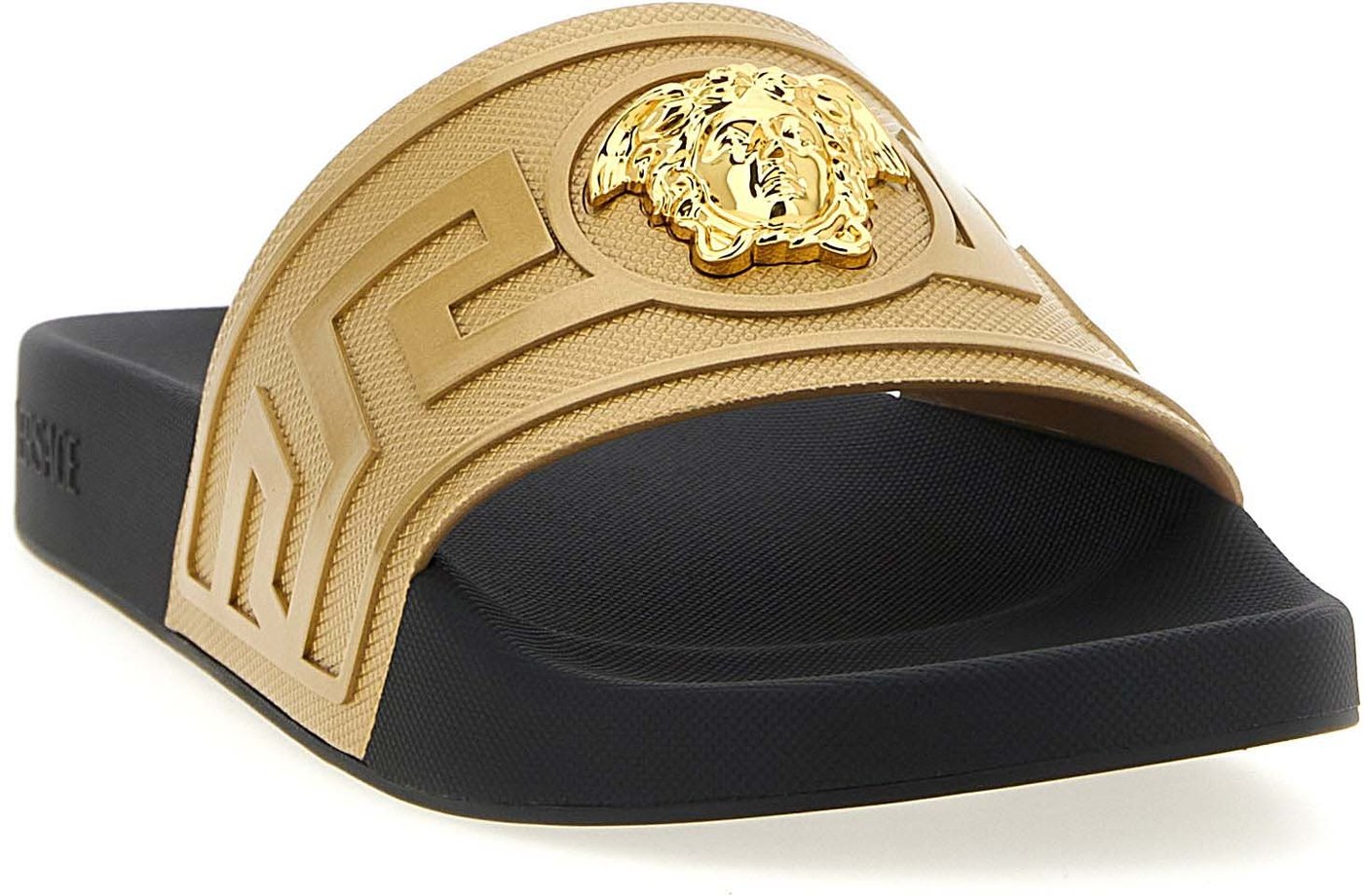 Versace Gold Glass Slides