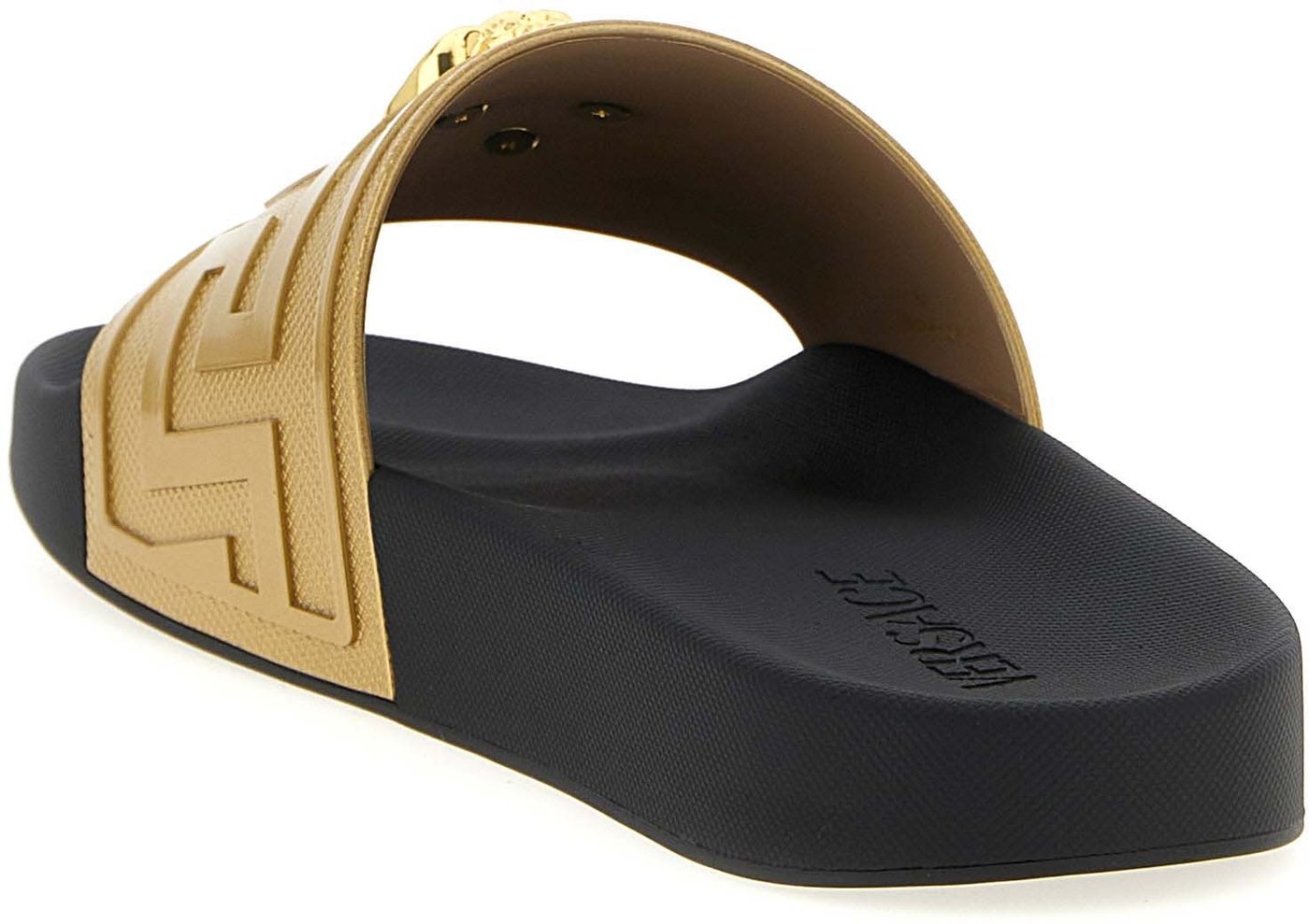 Versace Gold Glass Slides