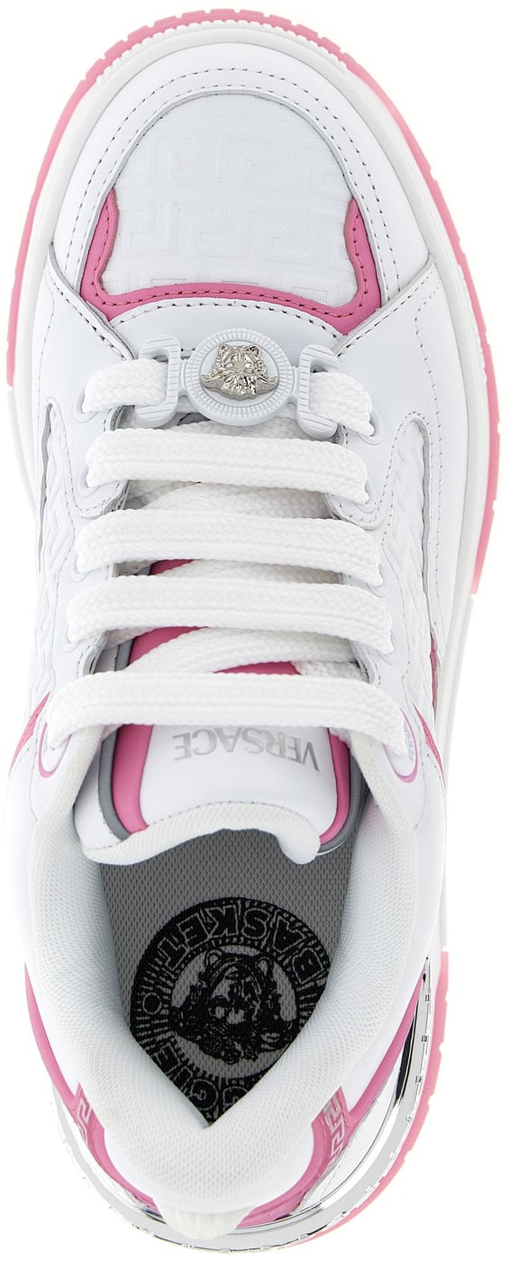Versace Multicolor Calfskin Athletic Sneakers