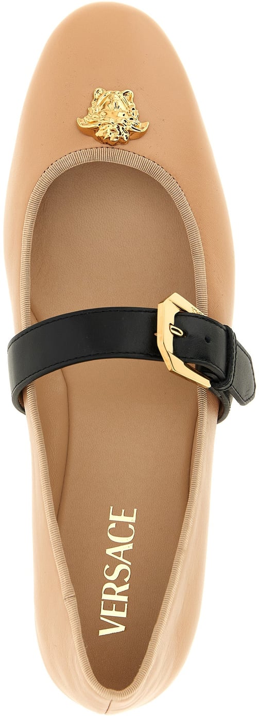 Versace Multicolor Lamb Leather Ballet Flats