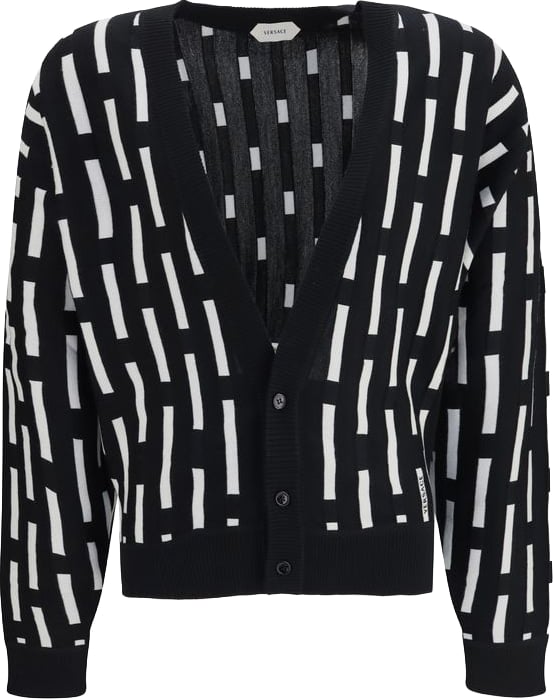 Versace Multicolor Wool Oves Aries Cardigan